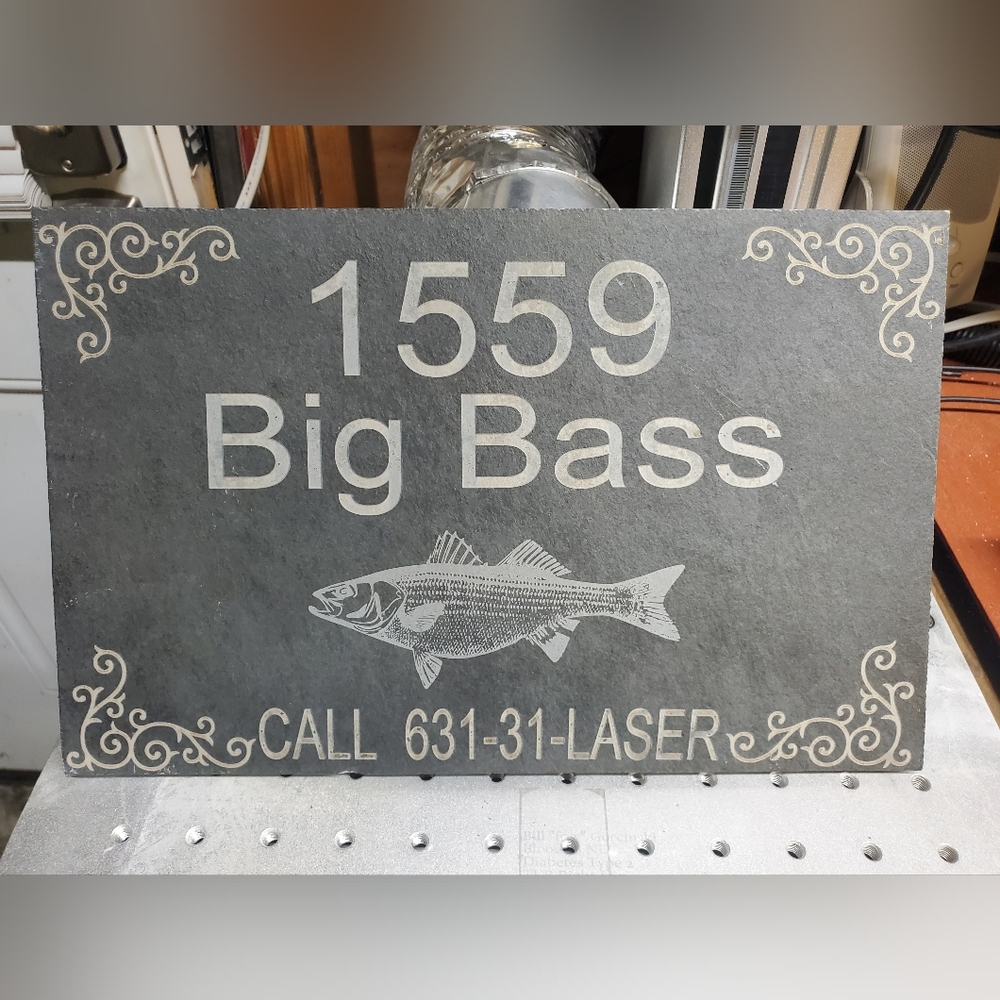 Custom made laser engraved address plaques
